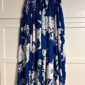 Floral Blue and White Women's Skirt